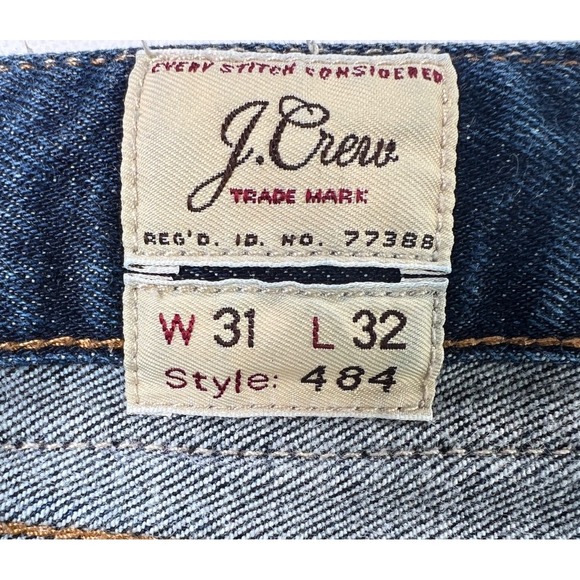 J.Crew 484 Jeans Mens 31x32 Blue Denim Medium Wash Cotton Casual Cowboy Slim Fit - Picture 8 of 10